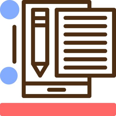 Bir belge simgesinin vektör illüstrasyonu