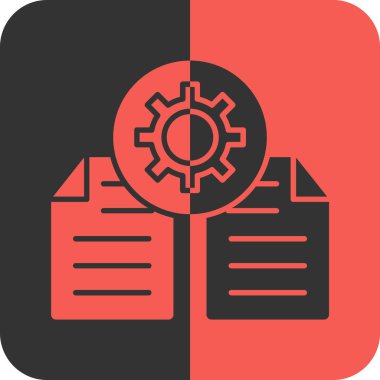 iş veri yönetimi simgesi düz biçimli