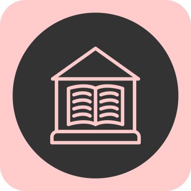 Kütüphane simge vektör çizim