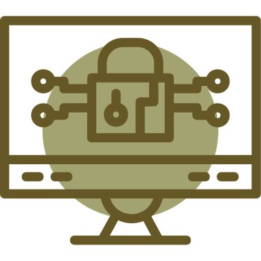 Güvenlik sistemi simgesi vektör illüstrasyonu