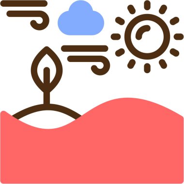 Güneş. Web simgesi basit illüstrasyon