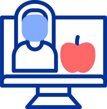 Bilgisayar. Web simgesi basit illüstrasyon