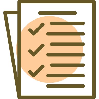 Kontrol listesi. Web simgesi basit illüstrasyon