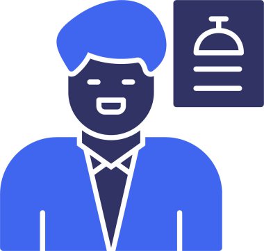 Avatar man simgesi, vektör illüstrasyonu