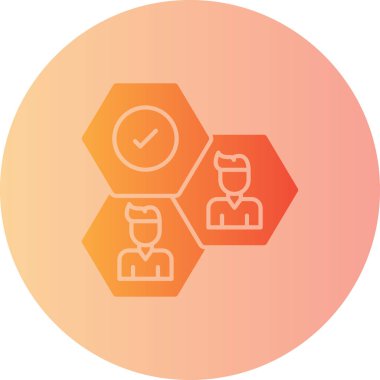 Bir grup insanın vektör çizimi