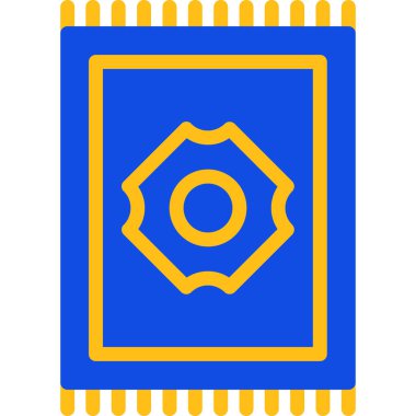 Güzel mavi ve sarı bir çiçeğin vektör çizimi