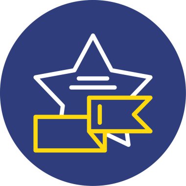 Bir yıldız simgesinin vektör illüstrasyonu