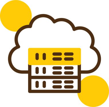 veritabanı sunucu simgesi, basit tasarım