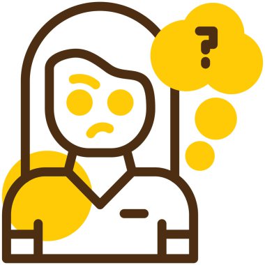 Soru simgesi, vektör illüstrasyonu