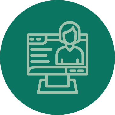 Kadın simgesinin vektör illüstrasyonu