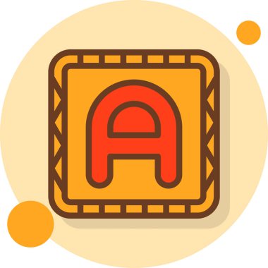 Basit bir harf vektör simgesi