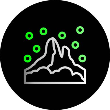 güzel dağlar vektör simgesi