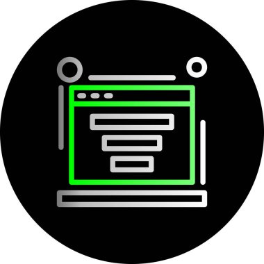 vektör lcd simgesi illüstrasyonu