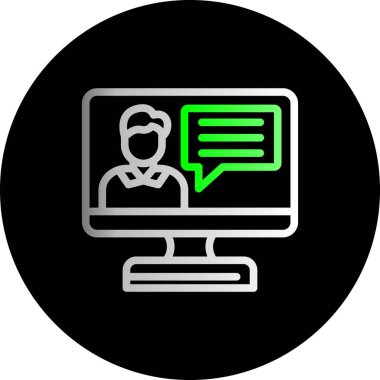 Sohbet simgesi vektör illüstrasyonu