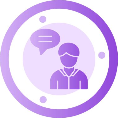 Konuş. Web simgesi basit illüstrasyon