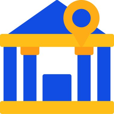 bina konumu haritası simgesi düz biçimli