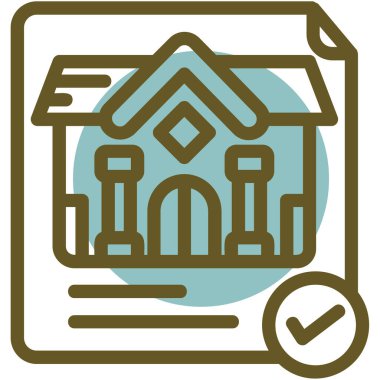 Bina. Web simgesi basit illüstrasyon