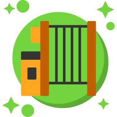 ahşap çit simgesi, basit vektör illüstrasyonu