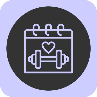 Fitness ve egzersiz simgelerinin vektör çizimi