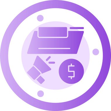 Dolar işareti. Web simgesi basit tasarım