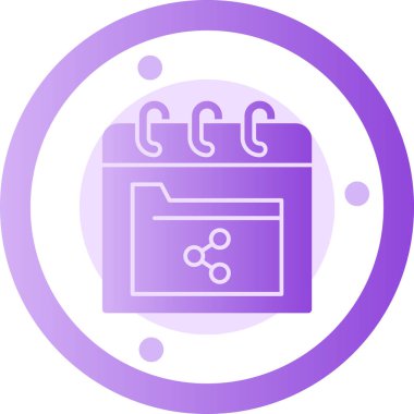 Tarih simgesi vektör illüstrasyonuna sahip eşsiz takvim