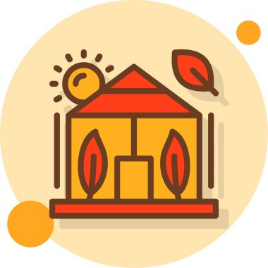 Bir evin vektör illüstrasyonu