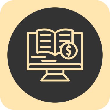 Dolar işaretli bir kitabın vektör simgesi