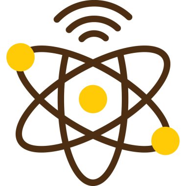 Bilim ve teknoloji çizgi vektör simgesi.