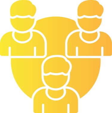 Bir grup insanın vektör çizimi