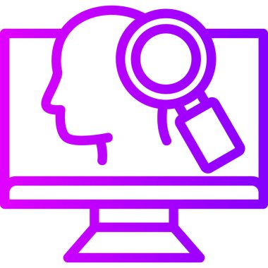 Arama simgesi, vektör illüstrasyonu