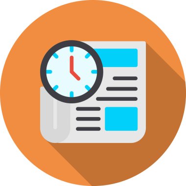 Saat simgesi vektör illüstrasyonu