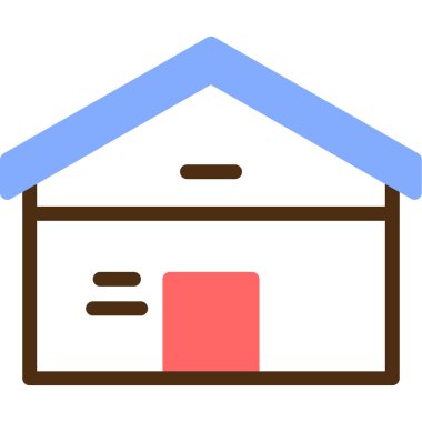 Ev. Web simgesi basit illüstrasyon