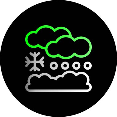 güzel kar kabartma vektör simgesi