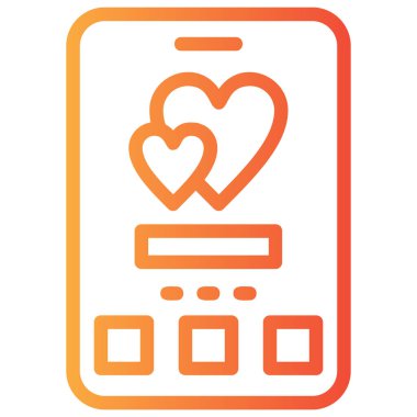 Bir kalp simgesinin vektör illüstrasyonu