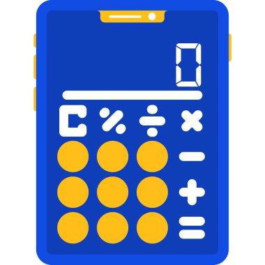 Web ve mobil uygulaması tasarımı, hesap makinesi logo kavramı için beyaz arka plan üzerinde izole hesap makinesi simge vektör