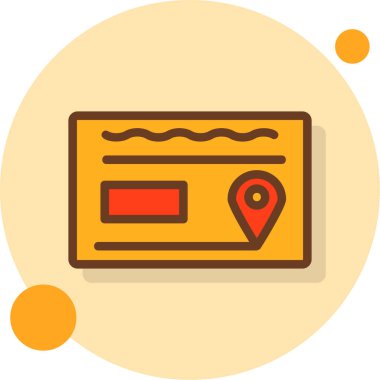 Harita gezinme haritası simgesi - taslak biçimi