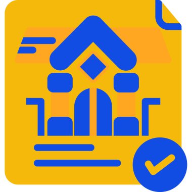 çatı simgesi vektör illüstrasyonlu ev