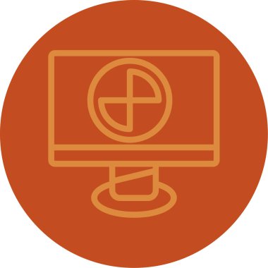 Bilgisayar modern simgesinin vektör illüstrasyonu