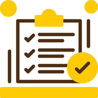 Kontrol listesi. Web simgesi basit illüstrasyon