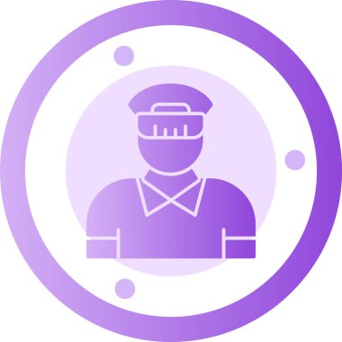 Bir polis simgesinin vektör illüstrasyonu