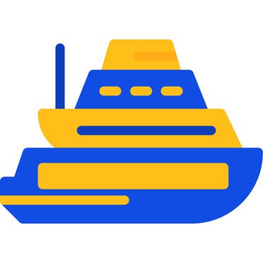 Gemi. Web simgesi basit illüstrasyon