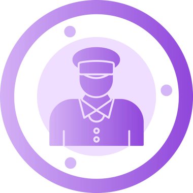 Bir polis simgesinin vektör illüstrasyonu