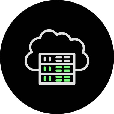 bulut hesaplama simgesi, vektör illüstrasyonu