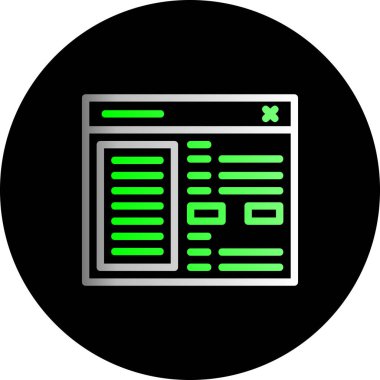 Web simgesi, teknolojinin vektör illüstrasyonu