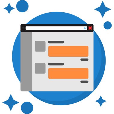 tarayıcı web simgesi basit tasarım