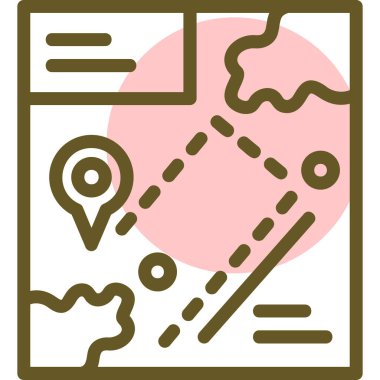 harita simgesi vektör illüstrasyonu