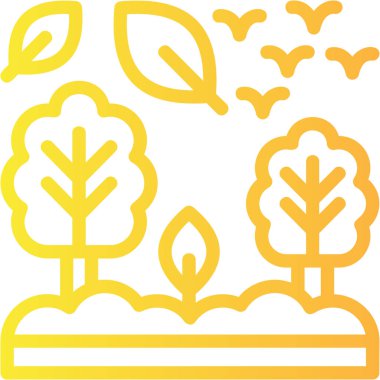 Bir ağaç simgesinin vektör illüstrasyonu