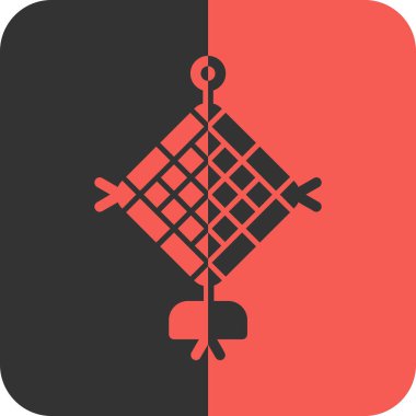 Çin bayrağı simgesinin vektör illüstrasyonu