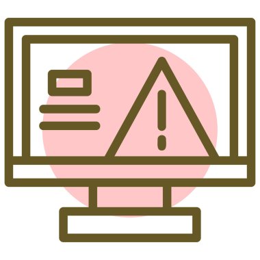 bilgisayar izleme simgesi, vektör illüstrasyonu