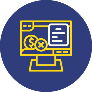 Çevrimiçi ödeme. Web simgesi basit illüstrasyon